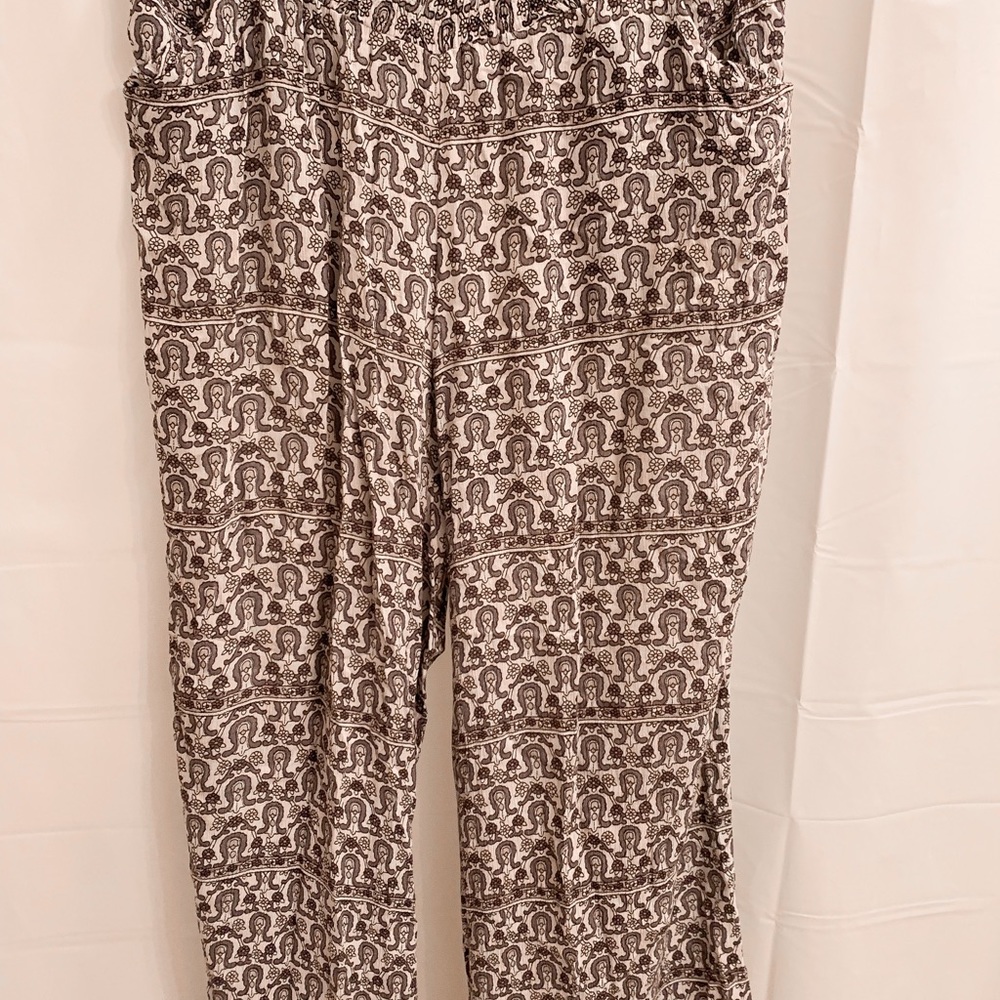 Flowy Black and White Printed Pants